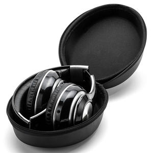 Étui de voyage rigide personnalisé DEJUN DJ6688 en EVA pour écouteurs, avec fermeture éclair étanche et antichoc, pour casques audio - Noir - Product Image 1