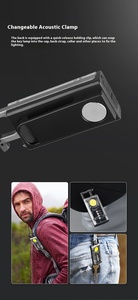 Đa chức năng năng lượng mặt trời bảng điều khiển Loại-C COB + LED Pocket Torch xách tay 8 chế độ sạc mini đèn Pin - Product Image 5