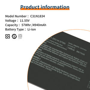 Batería negra estándar para portátil C31N1834 para <span class=keywords><strong>ASUS</strong></span> ProArt <span class=keywords><strong>StudioBook</strong></span> Pro 17 W700G Series 11,55 V 57WH en stock - Product Image 6