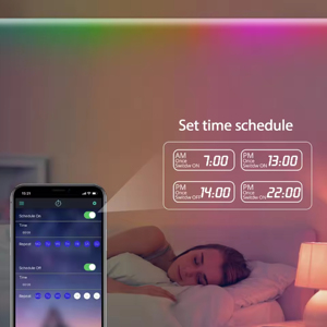 Luci Natalizie con Controllo APP Intelligente, Kit Strisce <span class=keywords><strong>LED</strong></span> RGBIC in PVC, Illuminazione al <span class=keywords><strong>Neon</strong></span> 5V USB IP65 Impermeabile per Sala Giochi - Product Image 3