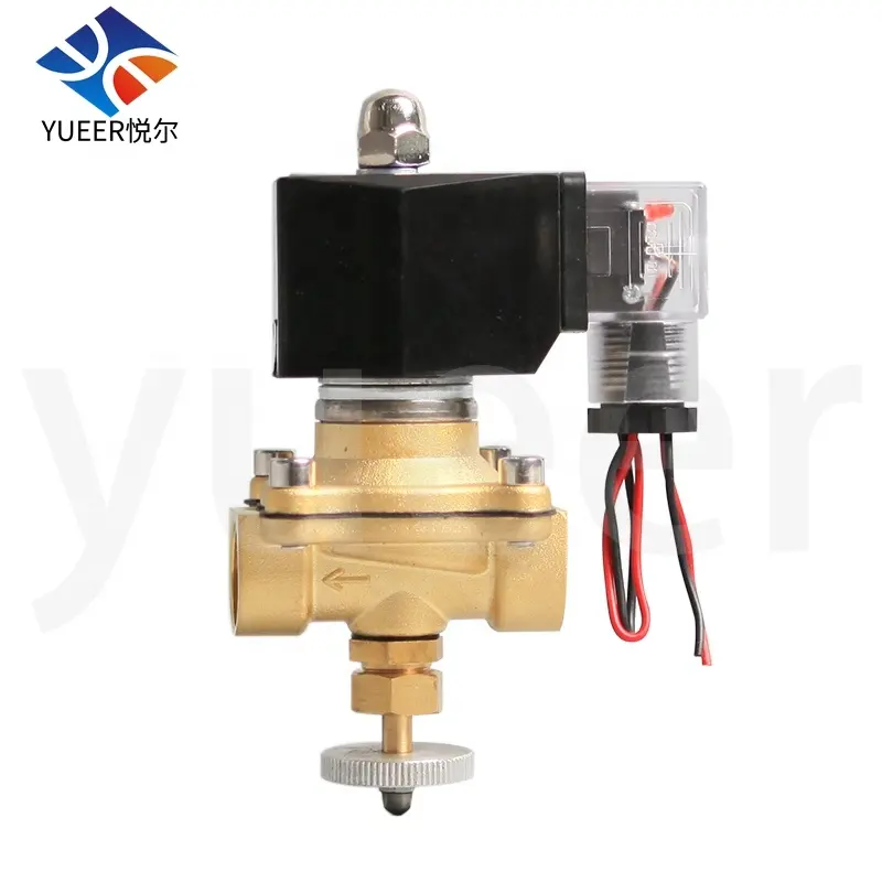 3/4" Inch PA66 Plastic Electric Air Water Solenoid Valve Manual Override 220V AC 