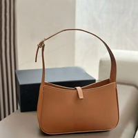 Grosir produk dari China Watch tas desainer untuk wanita kulit asli tas bahu produsen Retro sederhana tas setengah bulan