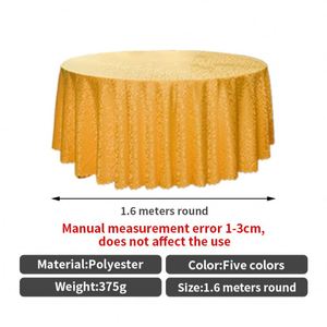 2026 Jacquard Tablecloth <b>Round</b> Printed Women Yellow Polyester <b>Table</b> <b>Cover</b> for Weeding - Product Image 4