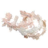 Accessoires pour cheveux d'enfants style coréen et japonais, vente en gros, bandeaux faits main en dentelle pour bébés filles, fleurs de perles pour nourrissons