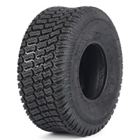 Pneu de tondeuse à gazon robuste en caoutchouc sans chambre à air 4 plis 15X6.00-6 pour tracteur de jardin, pneu à bande de roulement pour gazon, capacité de 570 lb