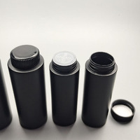 Flacon en plastique noir vide de 60 ml et 100 ml avec tamis et bouchon, distributeur de poudre sèche, flacon en plastique de 3,4 oz (2 oz) pour poudre de talc pour bébé
