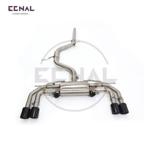 Ecnal pour VW <span class=keywords><strong>GOLF</strong></span> <span class=keywords><strong>7</strong></span> <span class=keywords><strong>GTI</strong></span> MK7 2.0T T304 Système d'échappement à soupape sport en acier inoxydable - Product Image 2