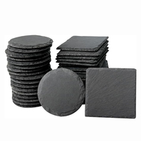 Sous-verres en ardoise noire personnalisés 2024 en gros – Magnifiques sous-verres carrés en vrac pour boissons, tapis et supports de cuisine et de bar