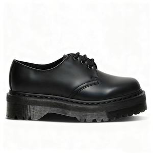 Chaussures en cuir basses à semelle épaisse de créateur, style décontracté, rehaussantes, à bout rond, à lacets, antidérapantes, type bottines courtes, pour la marche - Product Image 3