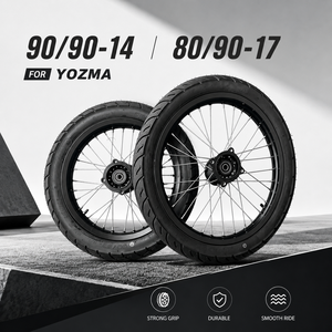 Nueva Llanta Eléctrica Delantera y <span class=keywords><strong>Trasera</strong></span> de 14/17 Pulgadas para Motocicleta Todoterreno, Neumático con Cámara 90/90-14 80/90-17 Compatible con Yozma/Strike Shadow - Product Image 1