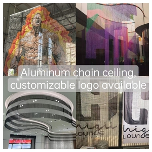 Partición personalizable de decoración de cortina de Metal, varios colores, partición interior tejida, procesamiento de soldadura, malla decorativa - Product Image 3