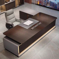 Meubles de bureau de luxe Bureau de direction en forme de L Design moderne et élégant Bureau de direction de PDG Bureau de direction de directeur