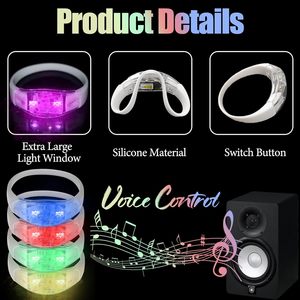 Pulseras LED con Control Remoto, Recuerdos Perfectos para Fiestas, Conciertos de Superestrellas, Pulseras LED con Control por Radio - Product Image 2
