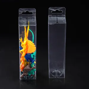 Custom fishing lure packaging box caja de pastico boite en plastique transparent plastic clear vinyl box with hanger