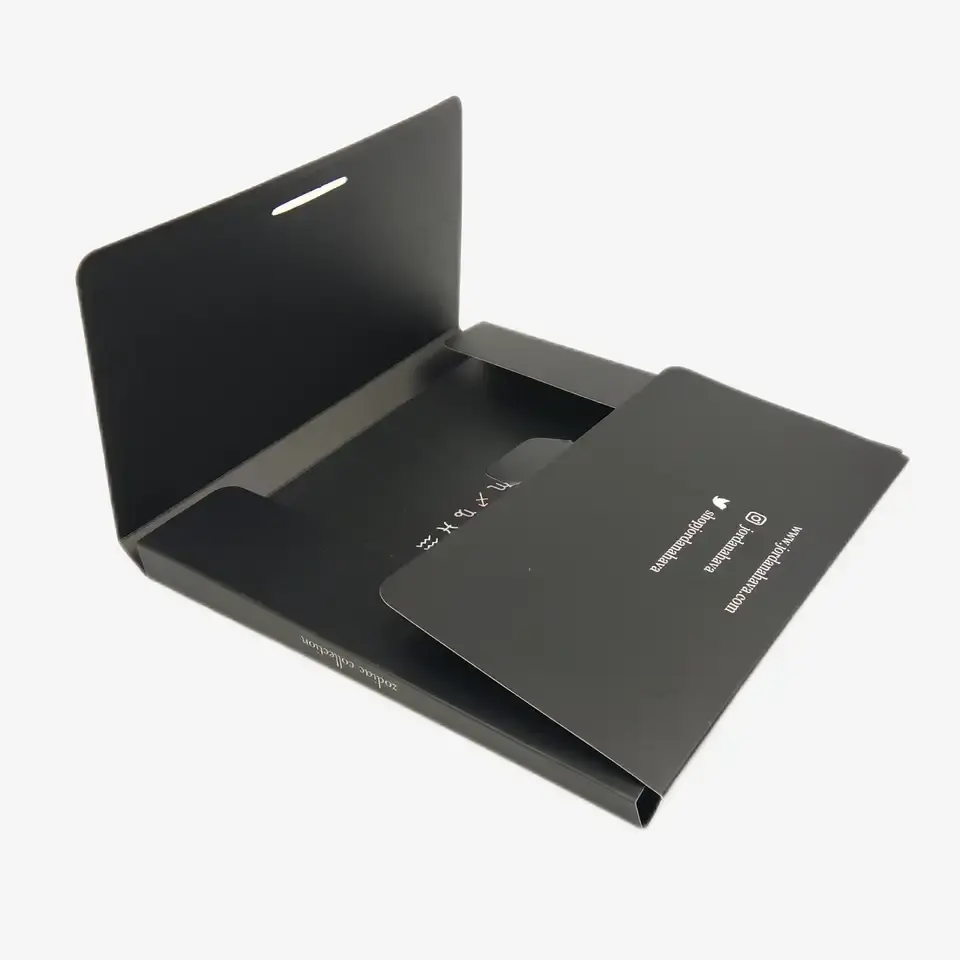 Busta scatola nera processo UV scatola di carta sciarpa di seta fazzoletto asciugamano occhiali panno sciarpa imballaggio cartone