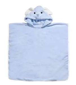 Thick soft absorbent baby bath blanket widely used coral velvet soft hooded cloth kids baby towel wearable large bath towel
