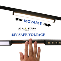 Rail mince linéaire de plafond 5MM 48VSystème d'éclairage sur rail magnétique Projecteur Cob monté en surface ultra mince Led Lumières sur rail magnétiques