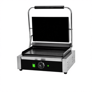 Plancha Eléctrica Comercial de Acero Inoxidable para Paninis, 2.2KW, 220V, para Hoteles, Restaurantes, Buffets, Catering, Parrilla para Hamburguesas - Product Image 1