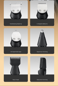 Kit de <span class=keywords><strong>toilettage</strong></span> tout-en-un, tondeuse à cheveux sans fil pour barbier, tondeuse corporelle, tondeuse à barbe électrique professionnelle, <span class=keywords><strong>rasoir</strong></span>, tondeuse pour l'aine - Product Image 6