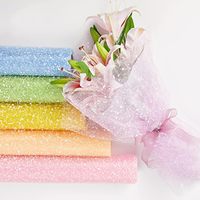Rouleau de Maille d'Emballage Floral Style Coréen à Pois Neige, Papier d'Emballage de Bouquet Floral, Fournitures d'Emballage Cadeau pour Fleurs Fraîches
