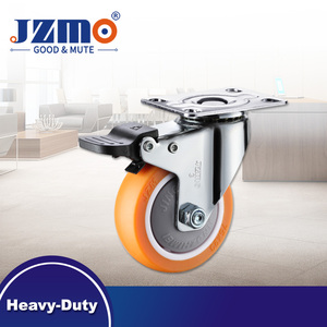 1.5" Steel Medium Duty Industrial Rubber Swivel Casters Wheels for Transport Cart Trolley <strong>Tools</strong> OEM LOGO - Product Image 1