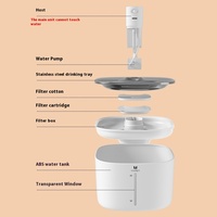 Fontaine à eau pour chat en acier inoxydable, distributeur d'eau intelligent pour animaux de compagnie, automatique pour chat, chien, animal de compagnie, filtration multicouche