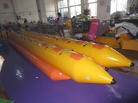 Bateau banane gonflable à dix places, bateau tractable pour parc aquatique