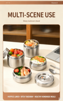 Boîte à lunch thermique en acier inoxydable 304, récipient alimentaire hermétique, compartiment double couche, boîte bento, compatible micro-ondes, boîte portable
