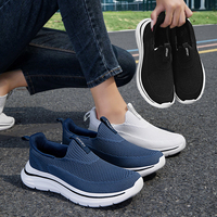 Chaussures de course pour femmes printemps-automne, confortables, souples, respirantes, en maille légère, semelle extérieure en EVA résistante aux chocs, talon moyen, pour la marche
