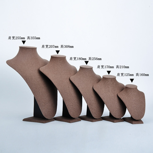 कस्टम लक्जरी गर्दन बस्ट शरीर प्रदर्शन बुटीक फैशन आधा सिर पुतला हार जूट गहने सेट आभूषण के लिए धारक खड़े हो जाओ - Product Image 3