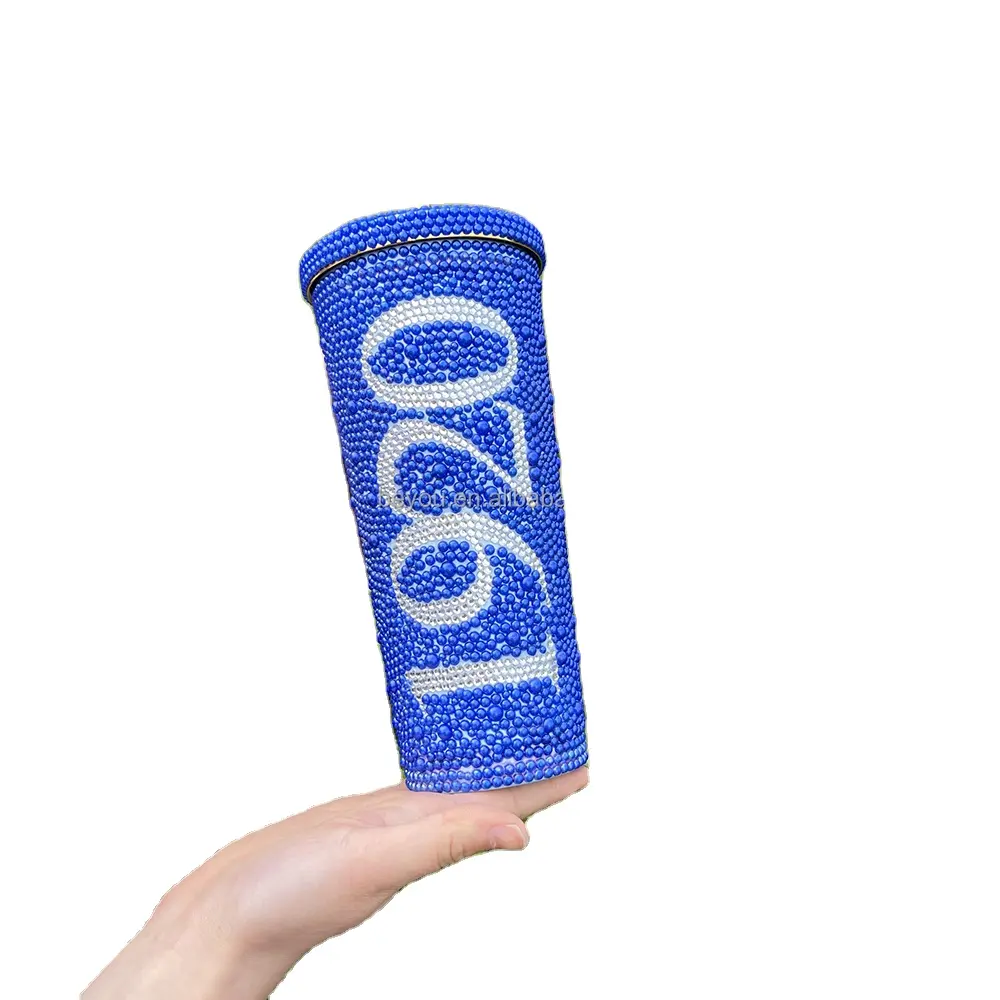 Zeta Phi Beta Greek Letters Full Rhinestone Stainless Steel Reusable Tumbler with Lid and Straw Cup Water Ice Coffee Any Drink