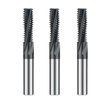 Fraises à filetage à dents complètes en carbure monobloc pour machine CNC HRC60 ODM/OEM UNC10-24 12-24 1/4 3/8 UNF 10-32 12-28 tailles disponibles