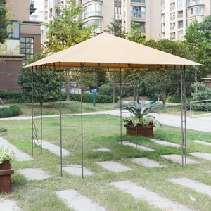 Leisure 3*3M Modern Steel Double Roof BBQ <b>Gazebo</b> <b>Tent</b> Powder Coated Frame Customized Colors Outdoor Furniture for - Product Image 3