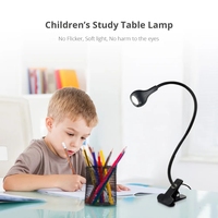 Usine USB LED Lecture Livre Lumière Lampe De Table Flexible Veilleuses Pour Chambre Chevet LED Lampe De Bureau Avec Clip Titulaire Luminaria