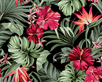 Papier peint chinois personnalisé, décoration murale pour la maison, papier peint mural, perroquet, oiseau, fleurs de forêt tropicale 3D, plantes, feuilles, décoration murale