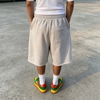 Shorts de survêtement baggy pour homme, longueur trois-quarts au genou, en coton vieilli, style streetwear, délavé à l'acide, personnalisé OEM