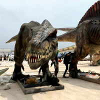 Robot dinosaure animatronique géant haute simulation de Chine pour parc à dinosaures, costumes de dinosaures personnalisés