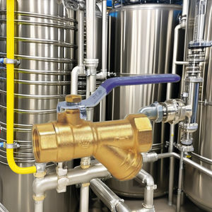 Haute qualité laiton robinet à boisseau sphérique filtre usine vente en ligne Chine filetage Standard eau <span class=keywords><strong>gaz</strong></span> température normale activation manuelle - Product Image 6