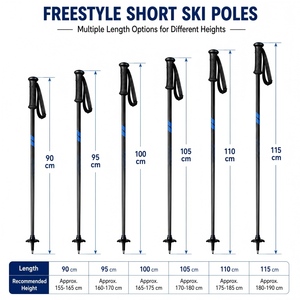 <span class=keywords><strong>Bastones</strong></span> de Esquí Cortos Zeroring Freestyle, <span class=keywords><strong>Bastones</strong></span> de Snowboard de Material Compuesto de Carbono, Ligeros, con Gráficos Personalizados OEM - Product Image 5