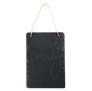 Pizarra colgante de granja de pizarra, doble cara, 8x12 pulgadas, decoración de pared rústica negra para cocina, boda, Baño - Product Image 1