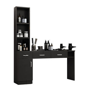 Station de Salon de Coiffure Multifonctionnelle pour Salon de Beauté, Meuble de Salon avec Étagères, Armoire à Outils pour Barbier - Product Image 2