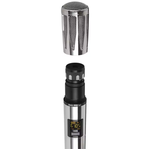 Micrófono profesional UHF inalámbrico de mano <span class=keywords><strong>CQA</strong></span>, construcción totalmente metálica, hasta 30m de rango de operación - Product Image 5