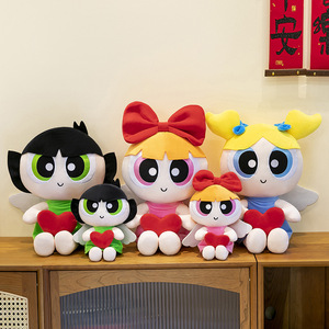 Peluche Super Morbido delle Powerpuff Girls, Imbottito in Cotone PP, Giocattolo in Peluche dei Mini Eroi dei Cartoni Animati, Regalo all'Ingrosso - Product Image 4