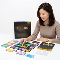 Jeu de société personnalisé recyclable imprimé CMYK sur mesure pour l'investissement financier et crypto, jeu de stratégie avec cartes du marché et jetons de joueur