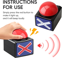 Expédition Rapide : Jouet Anti-Stress LED Lumineux et Parlant avec Bouton 'Non', Idéal pour le Bureau, les Fêtes et comme Cadeau Amusant
