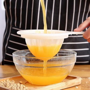 Soy Milk Filter Ultra Fine <b>Mesh</b> <b>Plastic</b> Strainer For Kitchen Juice Filtering With Handle - Product Image 3