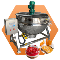 MY Mini 200 litres 500 litres Machine à faire de la confiture à vapeur sous vide Bouilloire à double enveloppe avec mélangeur