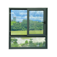 Puertas correderas industriales personalizadas con ventanas abatibles fijas SKZ y perfil de extrusión de aluminio
