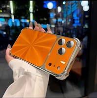 Nouvelle coque de téléphone colorée électroplaquée motif CD Aurora avec protection antichoc aux 4 coins pour iPhone 17 16 Pro Max en TPU