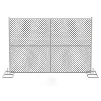 Barrière durable de barrière de maillon de chaîne de cadre en acier tubulaire galvanisé par barrière provisoire provisoire de maillon de chaîne